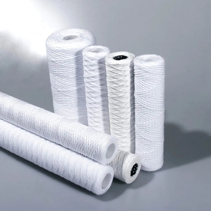 Tamaño personalizado Elemento de filtro de heridas de alambre de alta calidad para diversos purificadores de agua