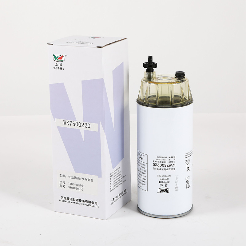 Posición de rotación del filtro de separación de agua y combustible para sistemas de motores KW7500220