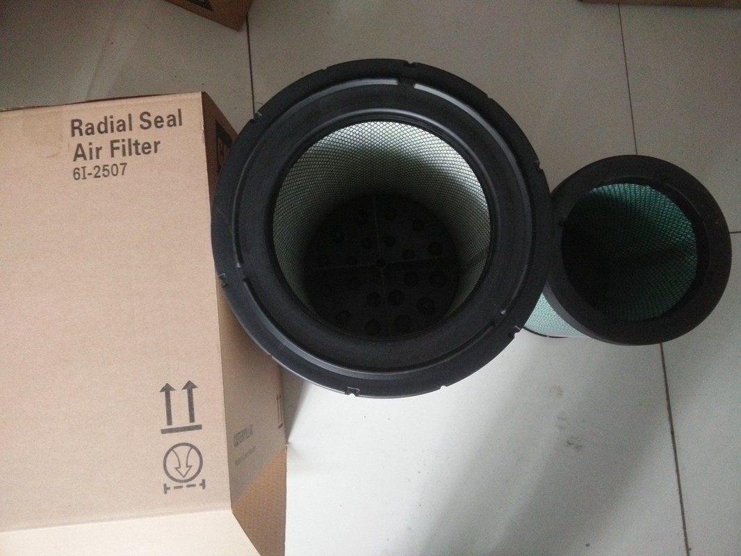 CAT Carter Excavator Filtro de aire 6I - ODM del OEM del material de la fibra sintética 2507